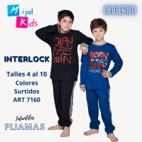 MIJAL KIDS PIJAMA VARON INTERLOCK PESADO T4/10